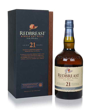 Redbreast 21 Year Old Single Pot Still Irish Whiskey is one of the best Irish Whiskeys for 2023.